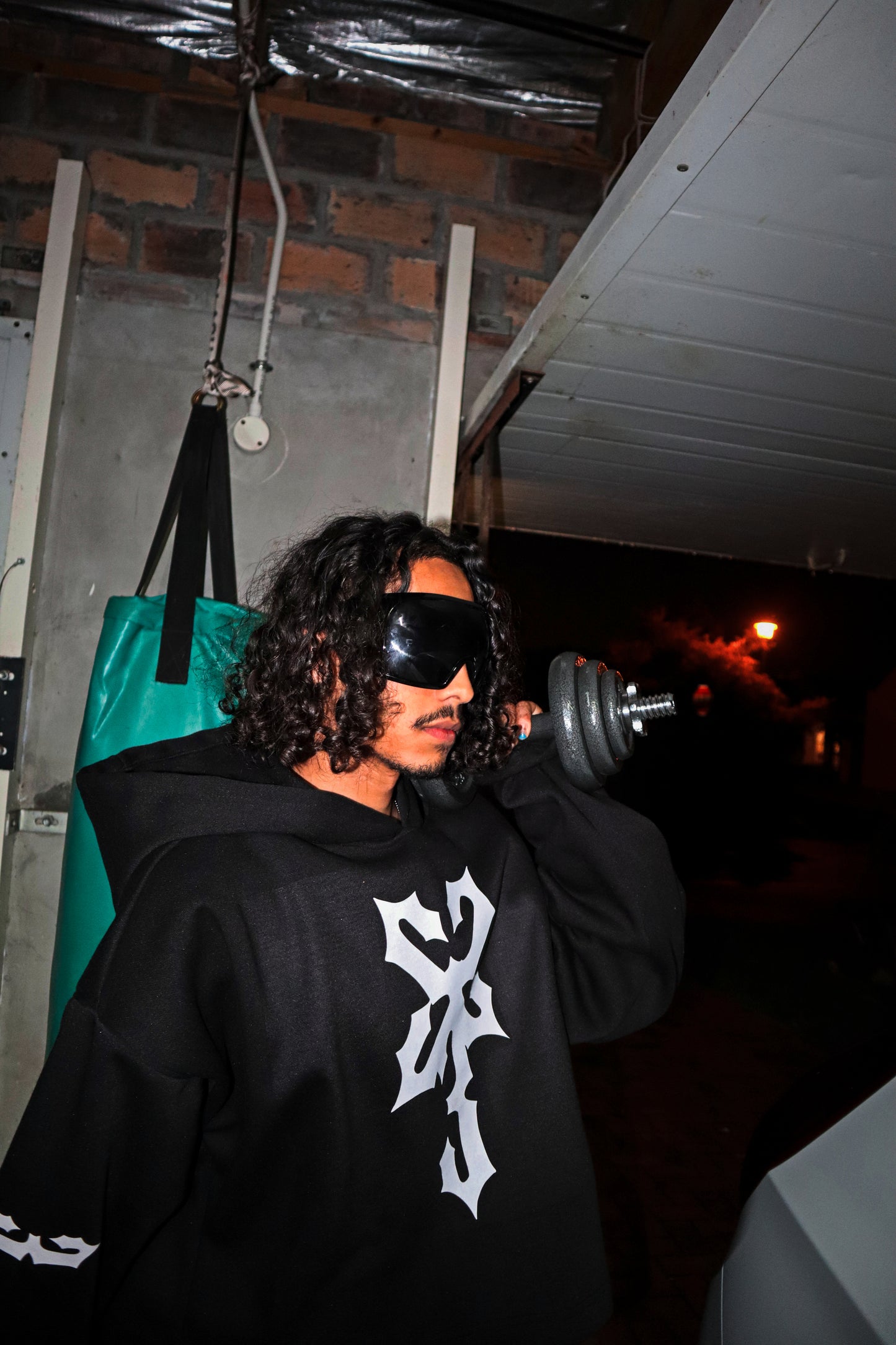 "333" CROPPED HOODIE
