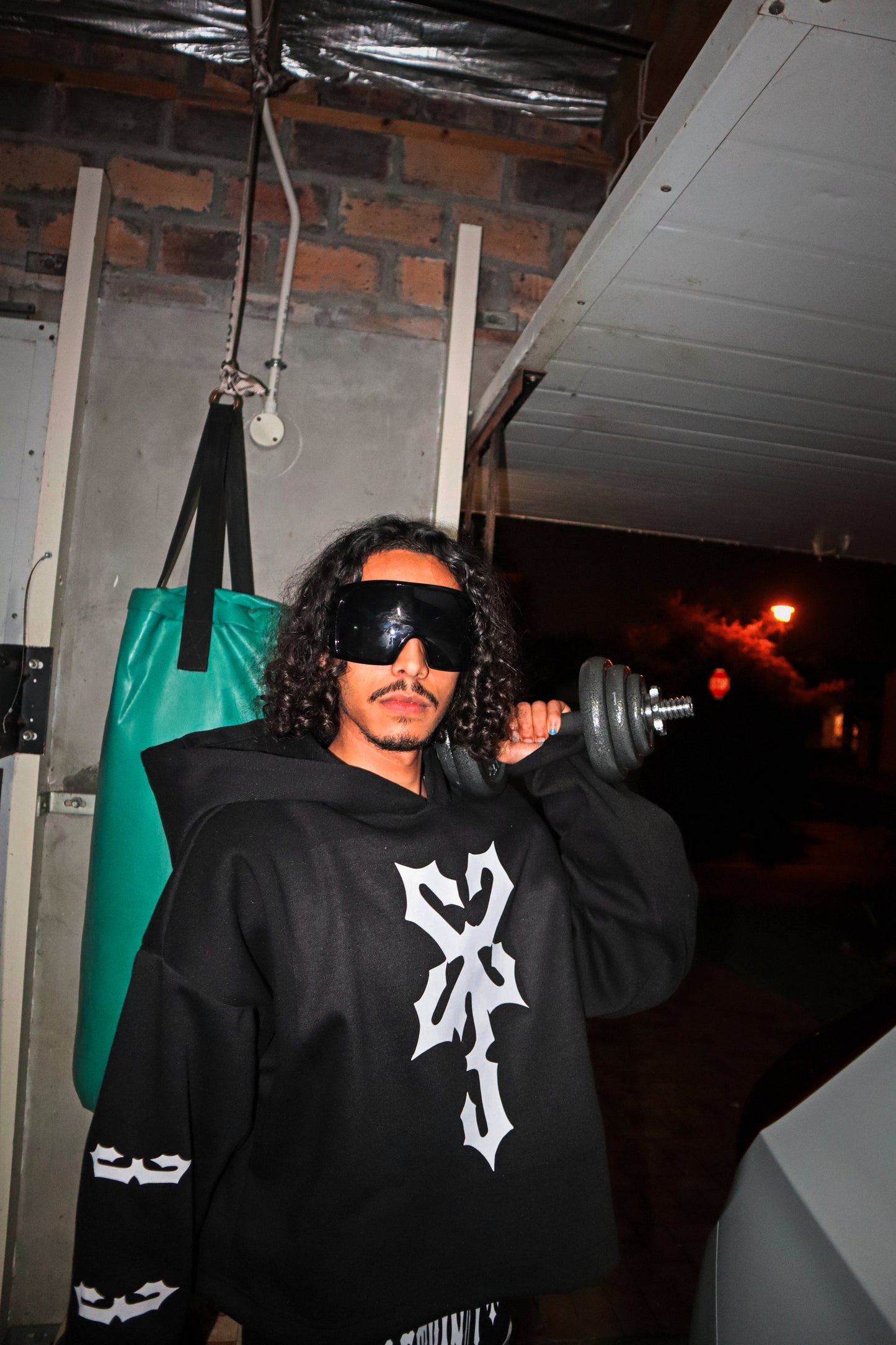 "333" CROPPED HOODIE