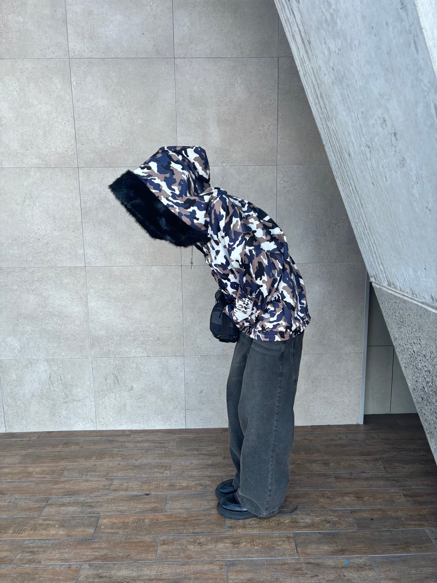 CAMO ZIP UP HOODIE